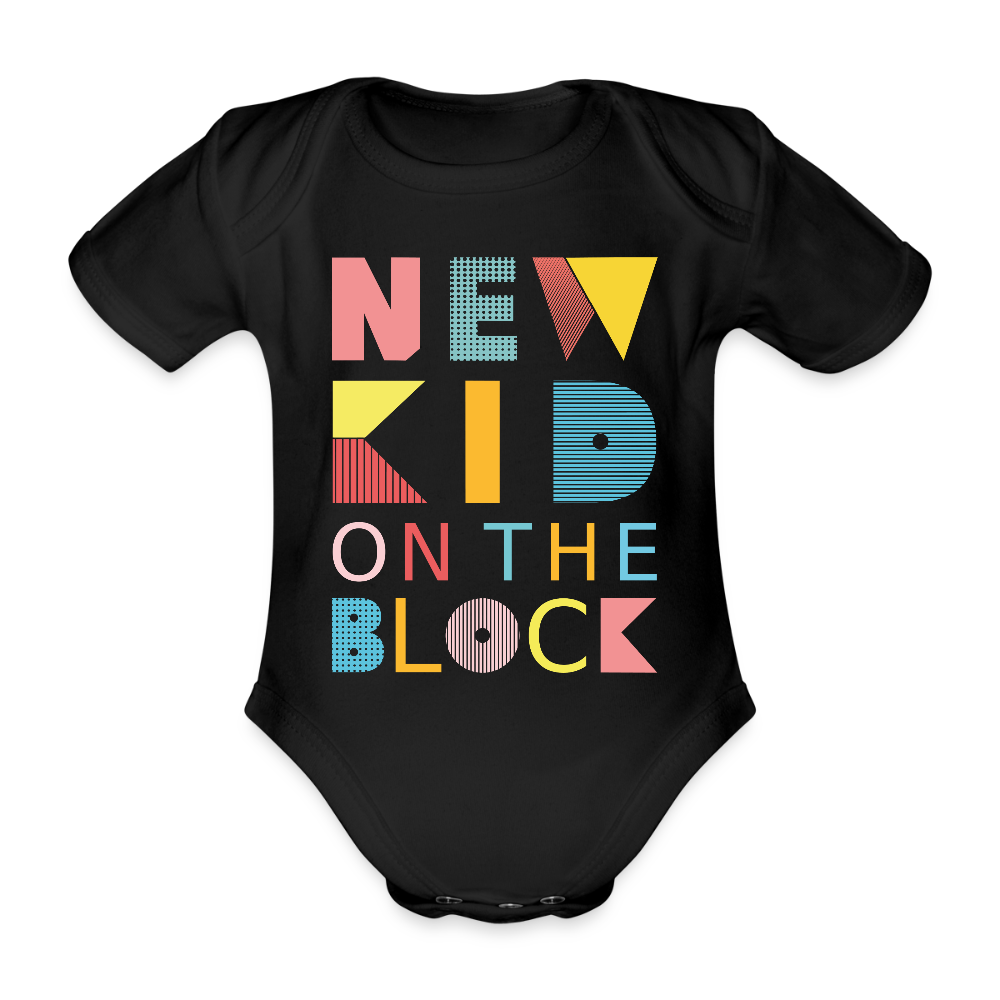 New Kid on the Block Baby Bodysuit – The Star of the Neighborhood - black