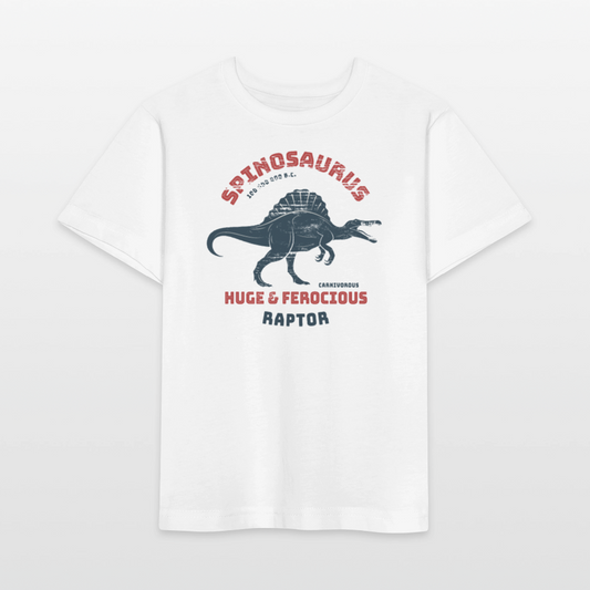 Huge Ferocious Raptor T-Shirt – Spinosaurus Power - white