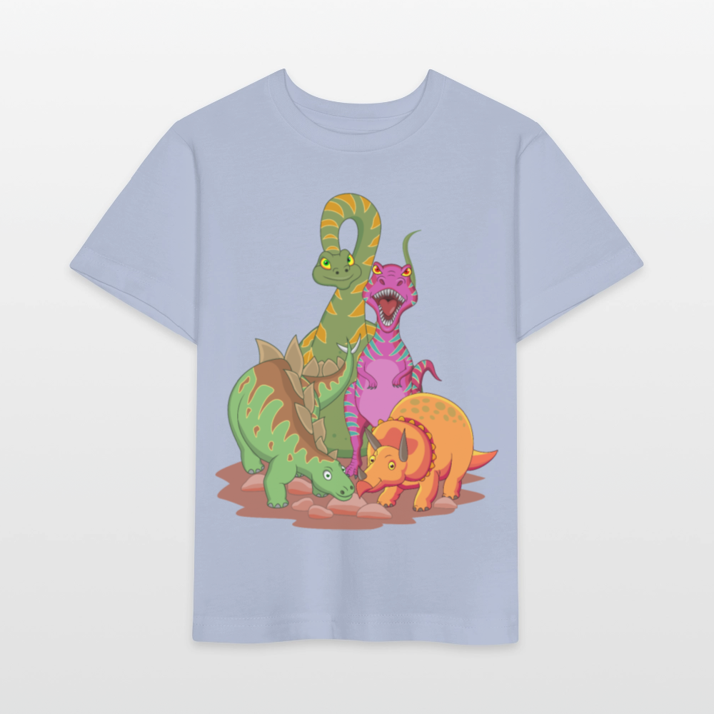 Dino Power T-Shirt – Four Prehistoric Heroes United - lavender-violet