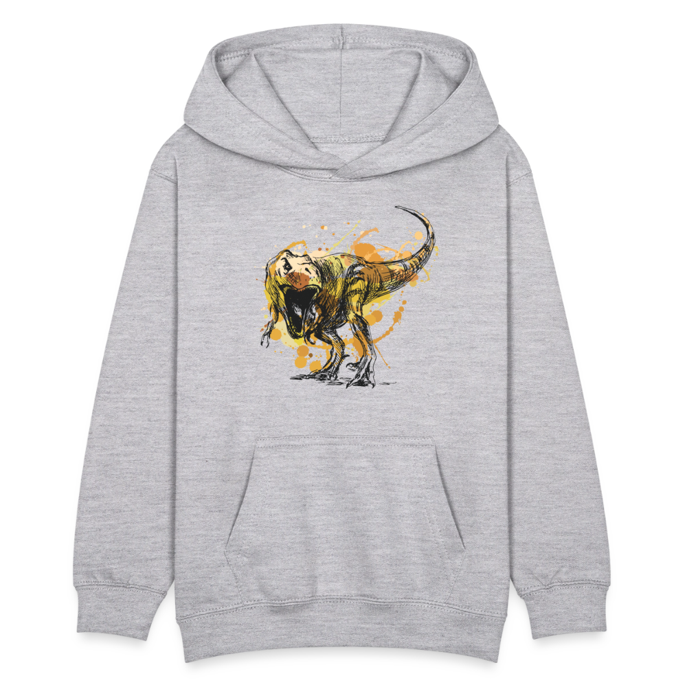 Dino Adventure Hoodie for Kids - light heather grey