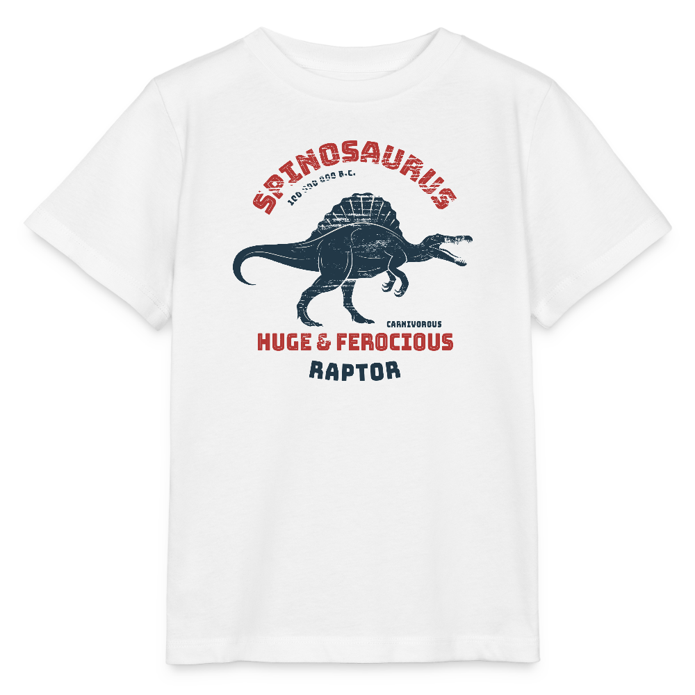 Huge Ferocious Raptor T-Shirt – Spinosaurus Power - white