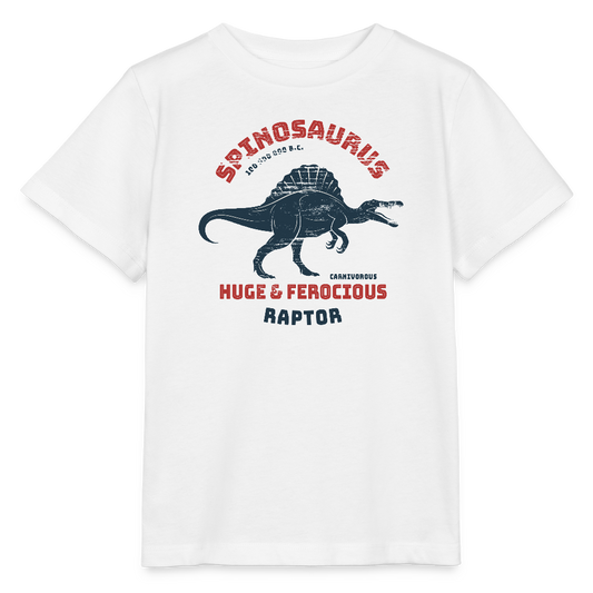 Huge Ferocious Raptor T-Shirt – Spinosaurus Power - white
