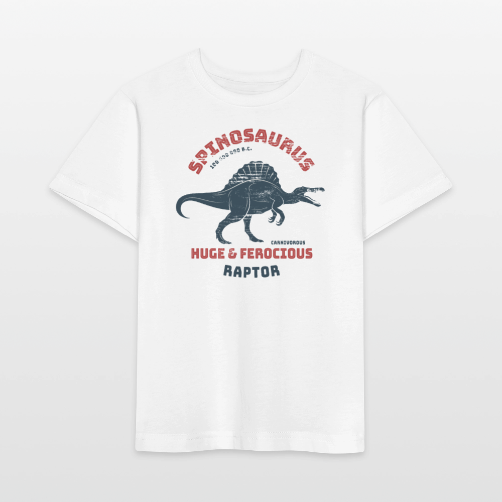 Huge Ferocious Raptor T-Shirt – Spinosaurus Power - white