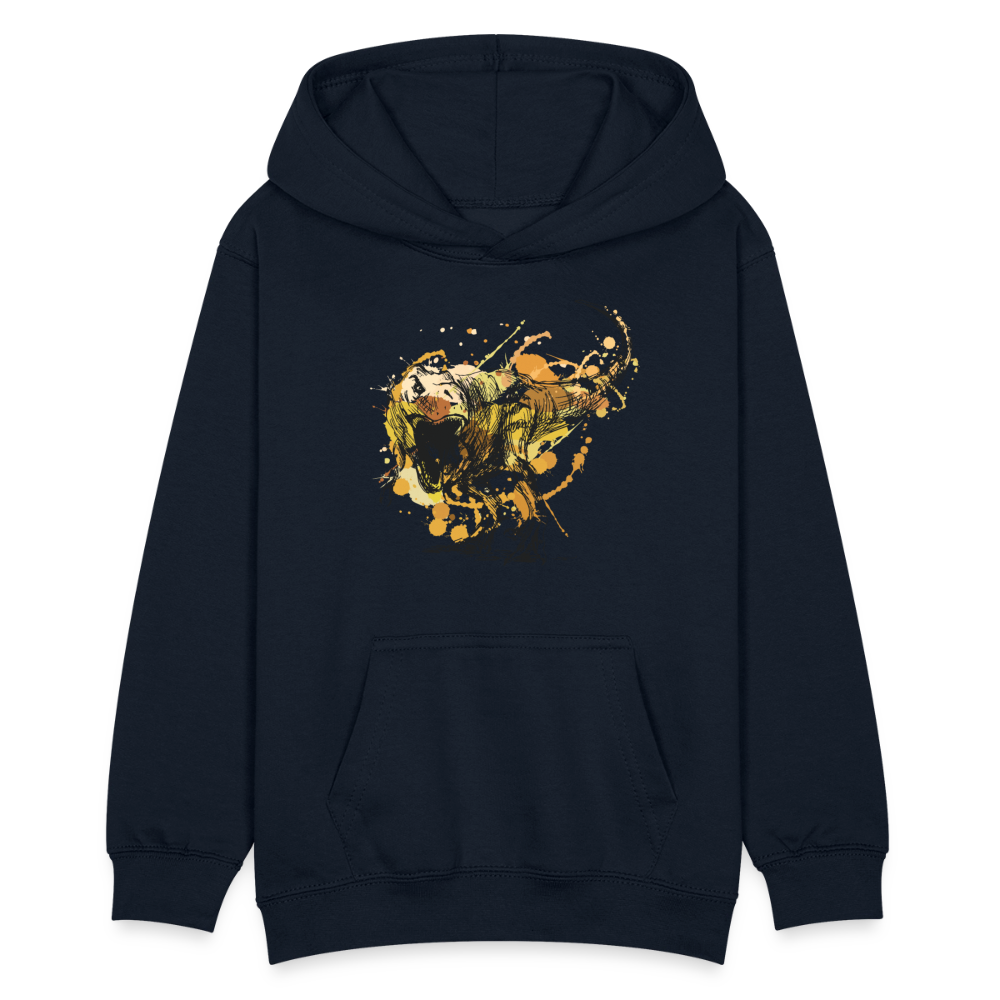 Dino Adventure Hoodie for Kids - navy